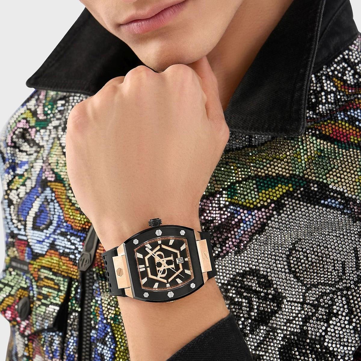 Philipp Plein The Hexagon Phantom Black Dial Men's Watch PWPUA0124 - Watch Enclave
