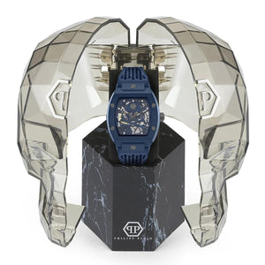 Philipp Plein The $keleton Ecoceramic Blue Dial Automatic Men's Watch PWVBA0323 - Watch Enclave