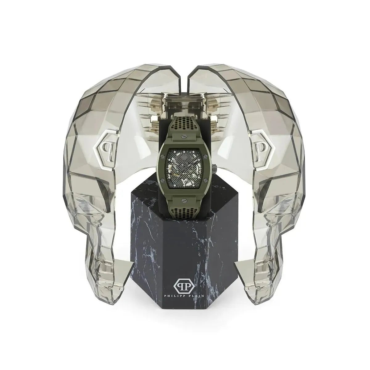 Philipp Plein The $keleton Ecoceramic Green Dial Automatic Men's Watch PWVBA0223 - Watch Enclave