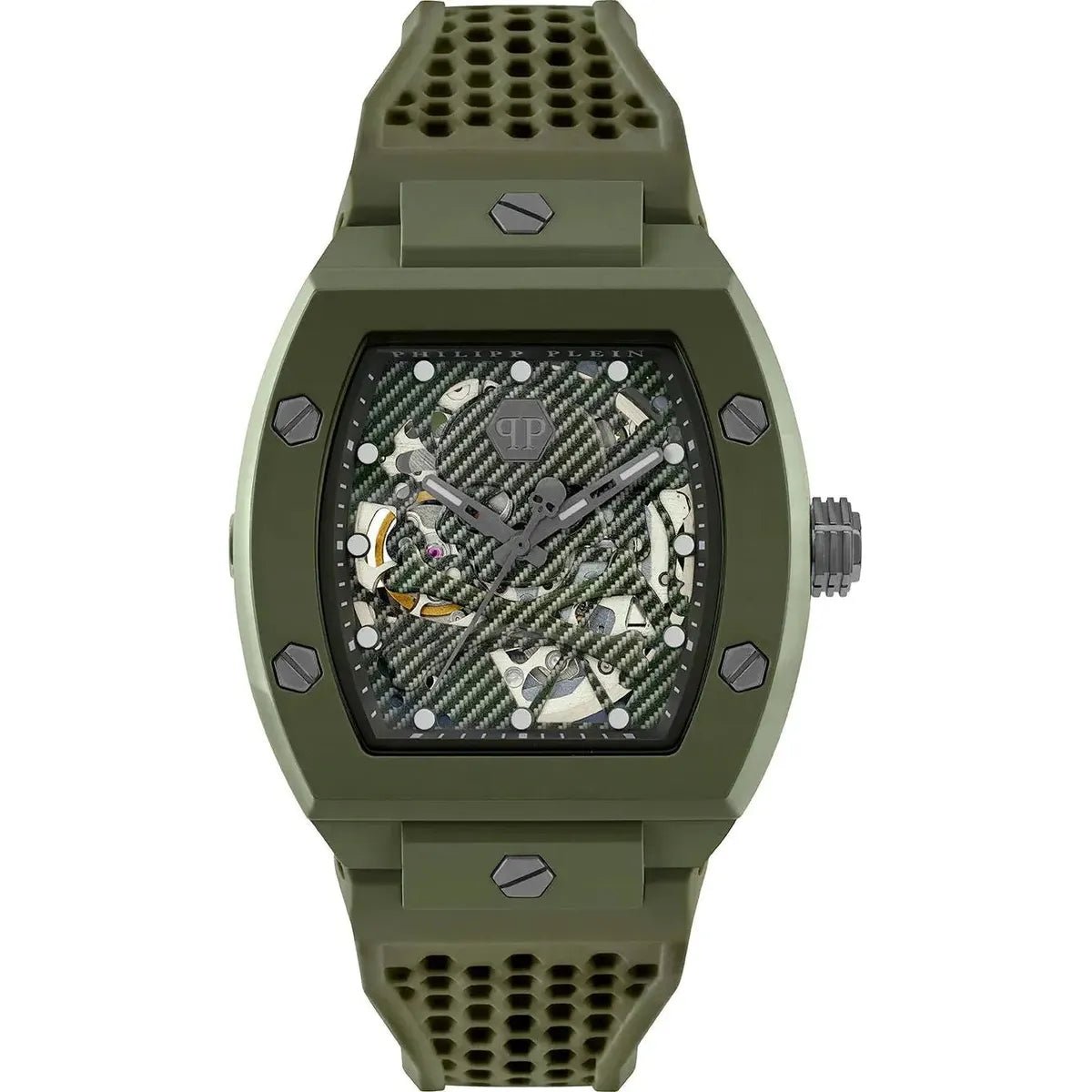 Philipp Plein The $keleton Ecoceramic Green Dial Automatic Men's Watch PWVBA0223 - Watch Enclave
