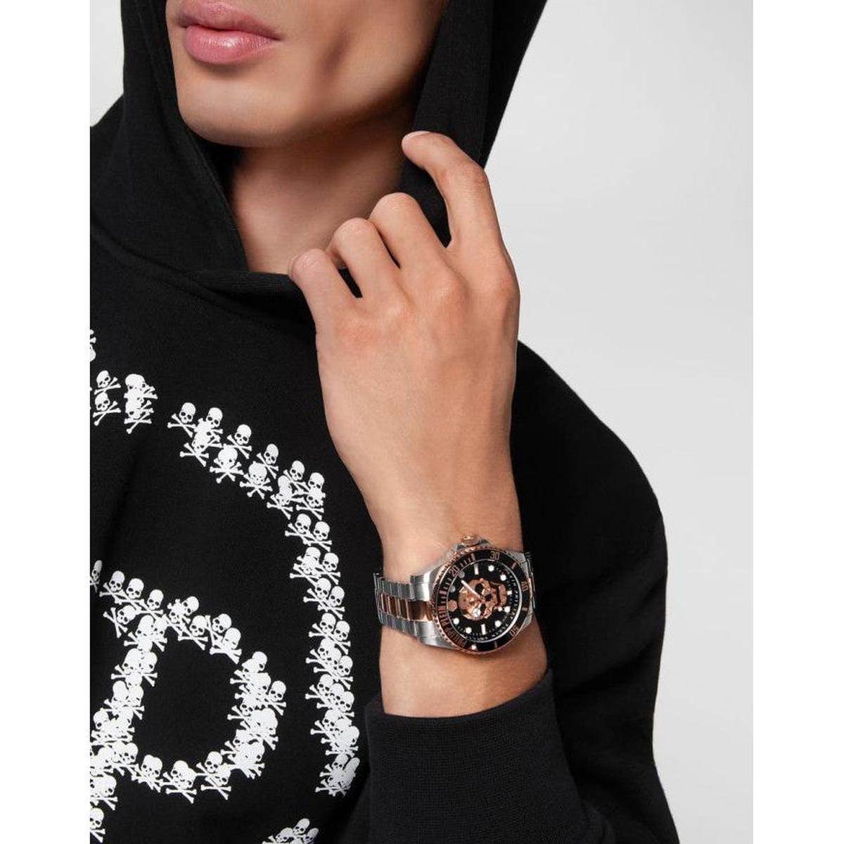 Philipp Plein The $kull Diver Black Dial Men's Watch PWOAA0822 - Watch Enclave
