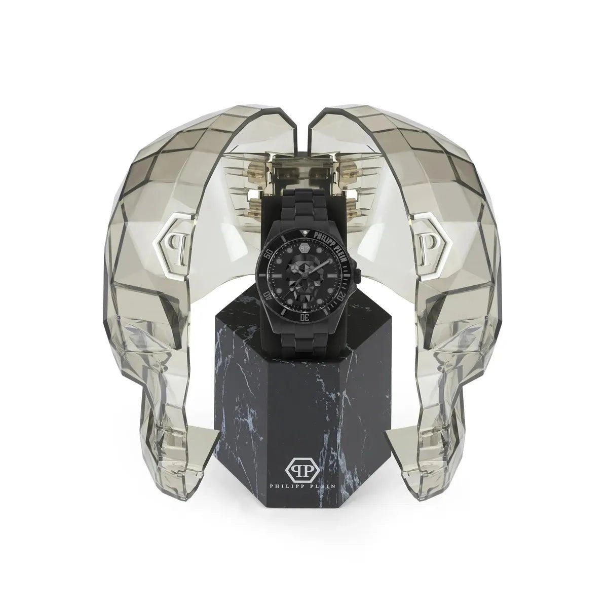 Philipp Plein The $kull Diver Black Dial Men's Watch PWOAA0922 - Watch Enclave