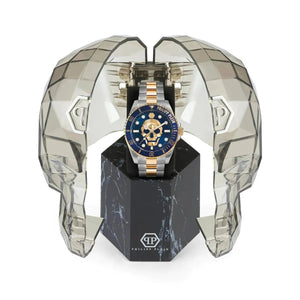 Philipp Plein The $kull Diver Blue Dial Men's Watch PWOAA0722 - Watch Enclave