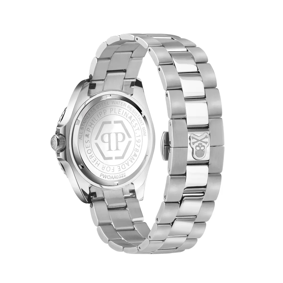 Philipp Plein The $kull Diver Silver Dial Men's Watch PWOAA0522 - Watch Enclave