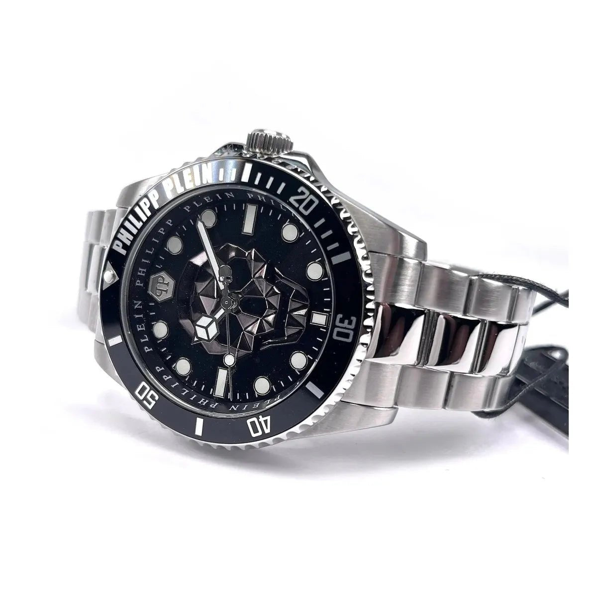 Philipp Plein The $kull Diver Silver Dial Men's Watch PWOAA0522 - Watch Enclave