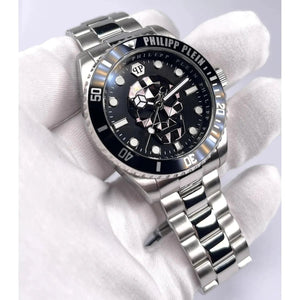 Philipp Plein The $kull Diver Silver Dial Men's Watch PWOAA0522 - Watch Enclave