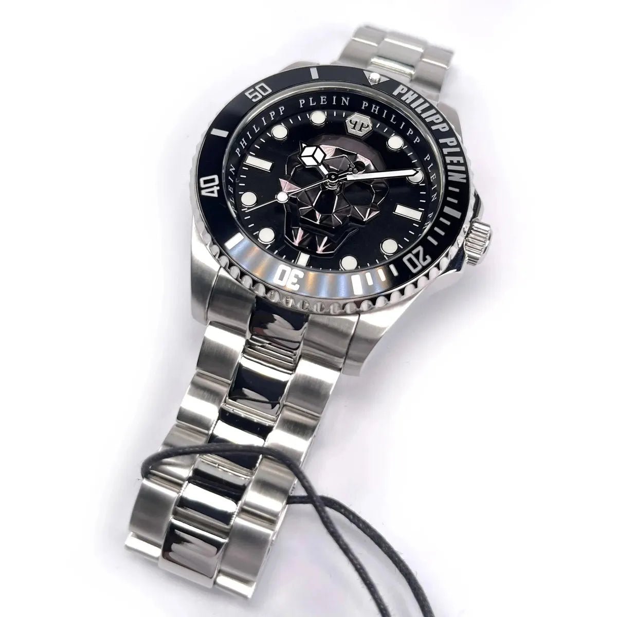 Philipp Plein The $kull Diver Silver Dial Men's Watch PWOAA0522 - Watch Enclave