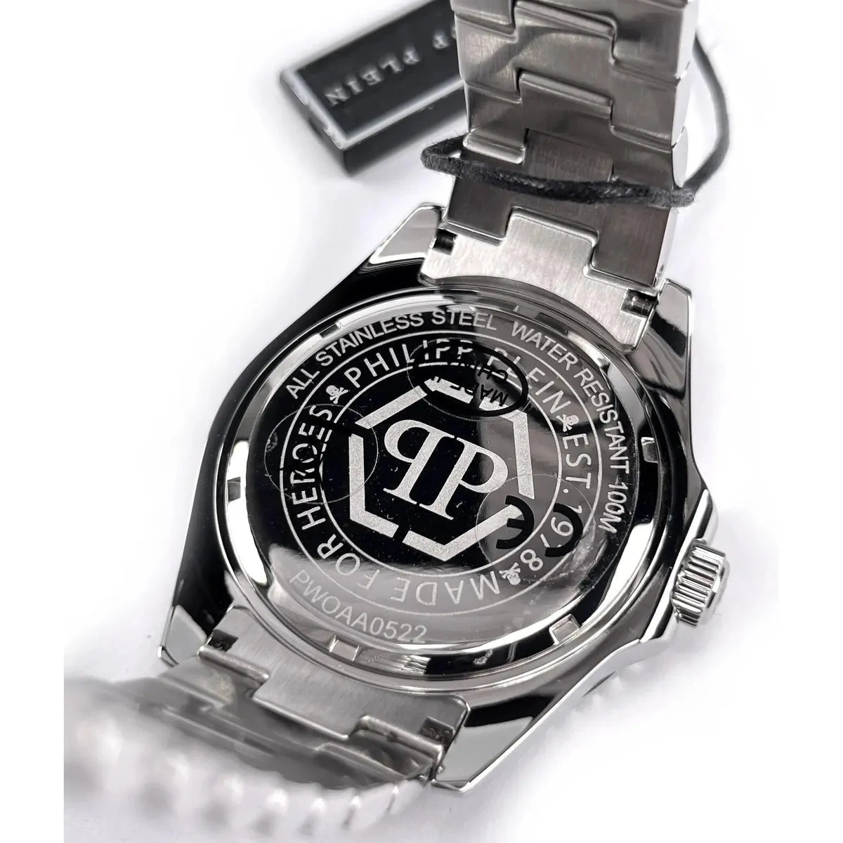 Philipp Plein The $kull Diver Silver Dial Men's Watch PWOAA0522 - Watch Enclave