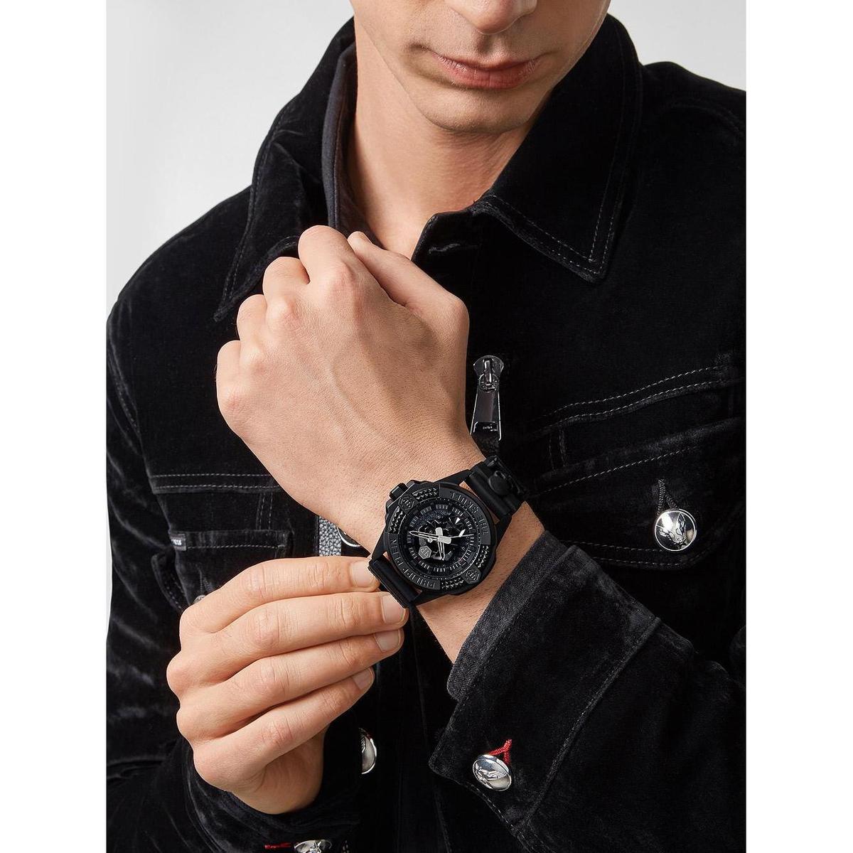 Philipp Plein The $kull High - Conic Black Dial Men's Watch PWAAA0721 - Watch Enclave