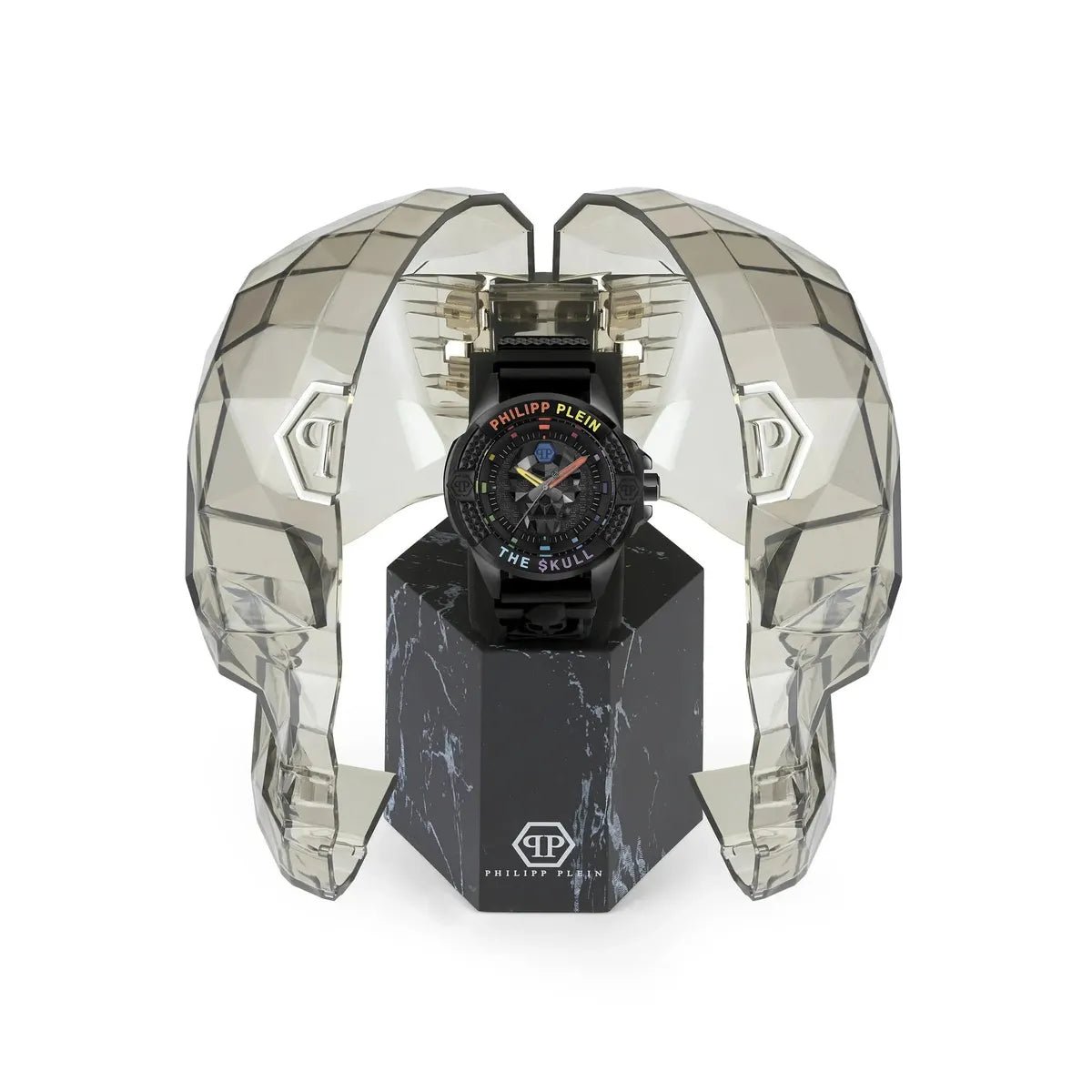 Philipp Plein The $kull Titan Rainbow Black Dial Crystal Men's Watch PWAAA1121 - Watch Enclave