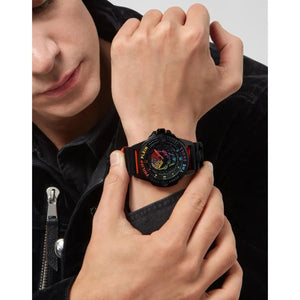 Philipp Plein The $kull Titan Rainbow Black Dial Crystal Men's Watch PWAAA1121 - Watch Enclave