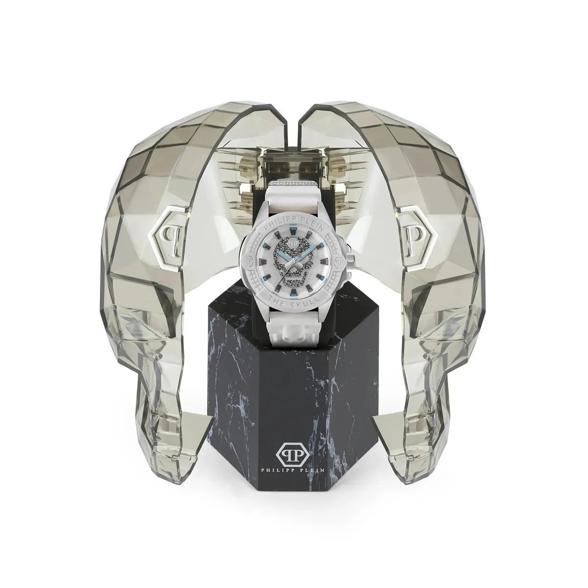Philipp Plein The $kull White Crystal Men's Watch PWAAA1521 - Watch Enclave