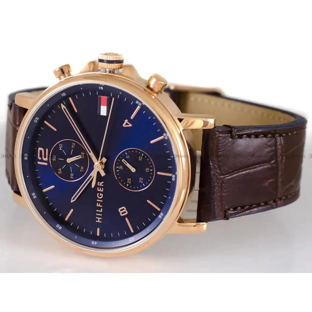 Tommy Hilfiger 1710418 Daniel Blue Dial Brown Leather Strap Watch for Men Tommy Hilfiger