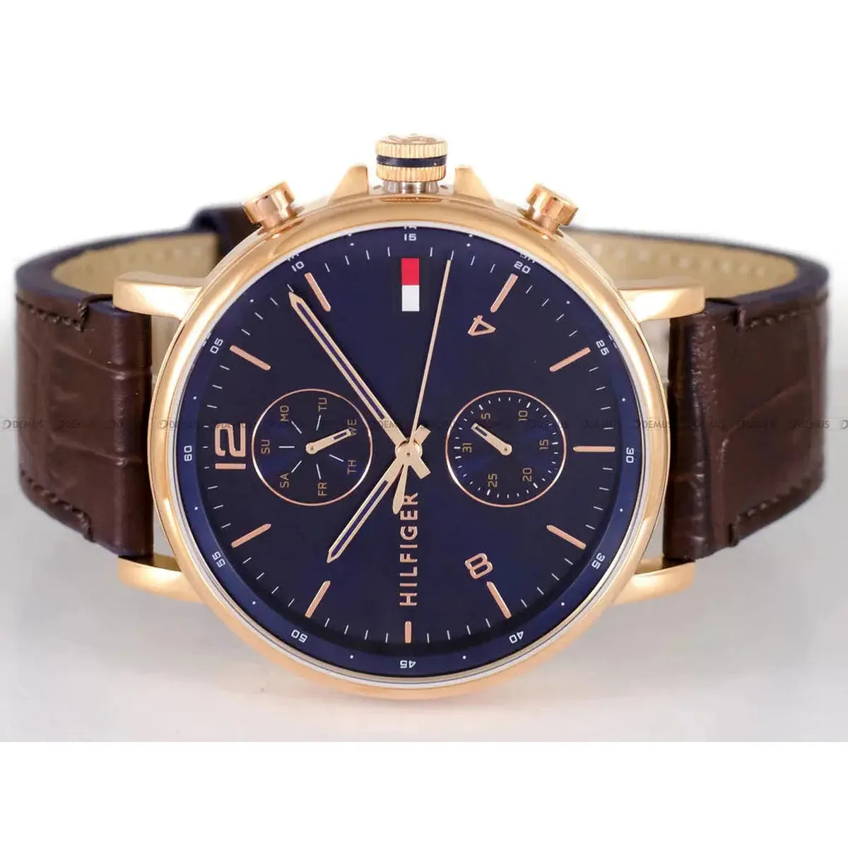 Tommy Hilfiger 1710418 Daniel Blue Dial Brown Leather Strap Watch for Men Tommy Hilfiger