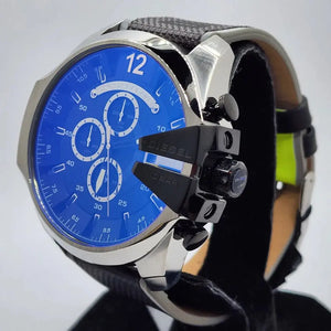 Diesel Mega DZ4523 Chief Chronograph Black Dial Grey Nylon Strap Watch For Men Diesel