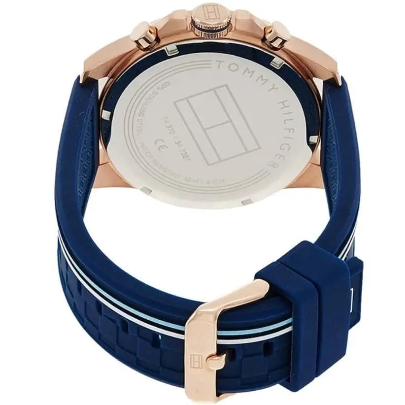 Tommy Hilfiger 1791474 Decker Multifunction Blue Dial Blue Rubber Strap Watch for Men Tommy Hilfiger