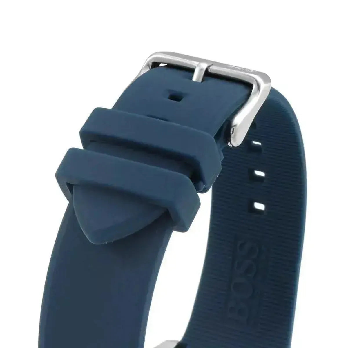 Hugo Boss 1513717 Velocity Mens' Black & Blue Rubber Strap Chrono Watch Hugo Boss