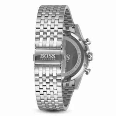 Hugo Boss 1513498 Navigator Chronograph Blue Dial Silver Steel Strap Watch for Men Hugo Boss