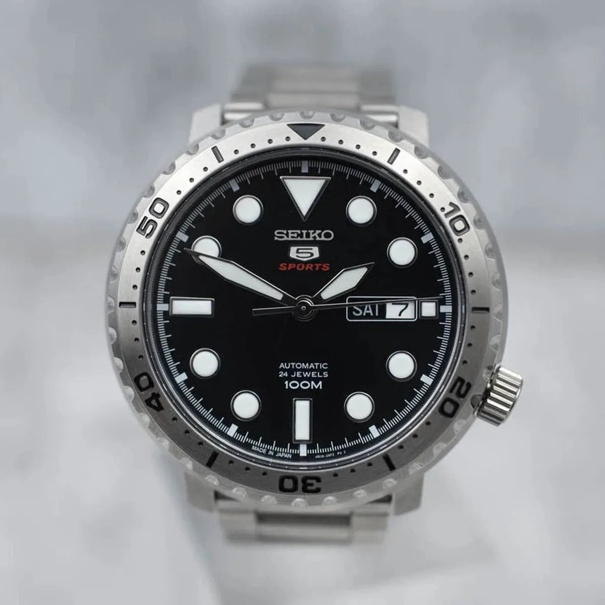 Seiko 5 Sports Black Dial Made in Japan Automatic Men's Watch SRPC61J1 - Watch Enclave