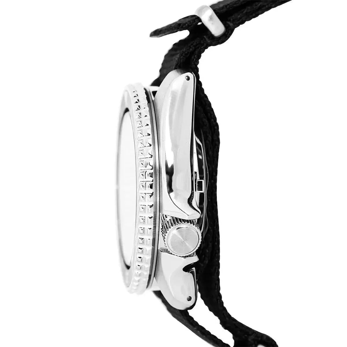 Seiko 5 Sports Black Dial Nylon Strap Automatic Men's Watch SRPD55K3 - Watch Enclave