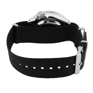 Seiko 5 Sports Black Dial Nylon Strap Automatic Men's Watch SRPD55K3 - Watch Enclave