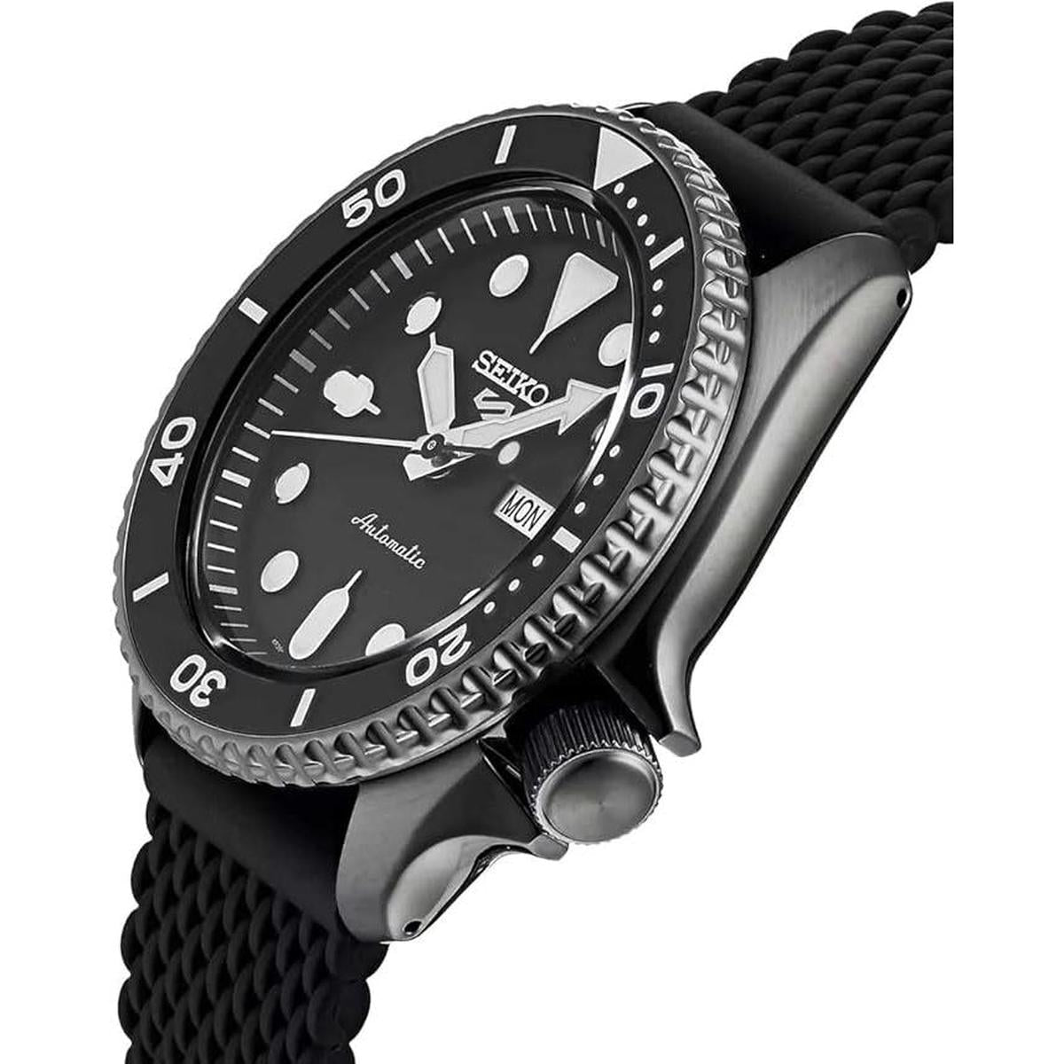 Seiko 5 Sports Pepsi Bezel Silicone Strap Automatic Men's Watch SRPD65K2 - Watch Enclave