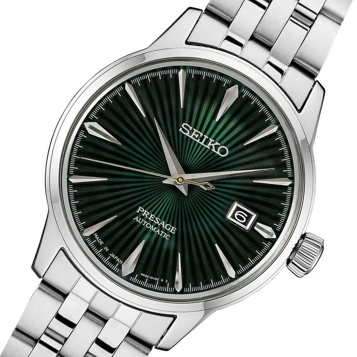 Seiko Presage Cocktail Time 'Mockingbird' Green Made in Japan Automatic Men's Watch SRPE15J1 - Watch Enclave