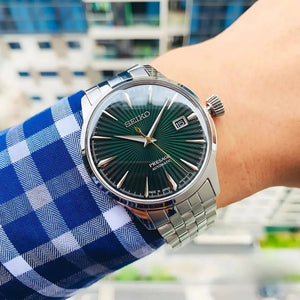 Seiko Presage Cocktail Time 'Mockingbird' Green Made in Japan Automatic Men's Watch SRPE15J1 - Watch Enclave