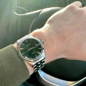 Seiko Presage Cocktail Time 'Mockingbird' Green Made in Japan Automatic Men's Watch SRPE15J1 - Watch Enclave