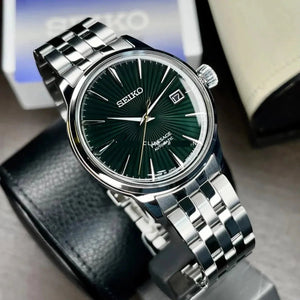 Seiko Presage Cocktail Time 'Mockingbird' Green Made in Japan Automatic Men's Watch SRPE15J1 - Watch Enclave