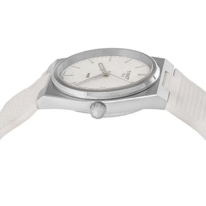 Tissot T137.410.17.011.00 PRX 40 White Dial White Rubber Strap Watch For Men Tissot