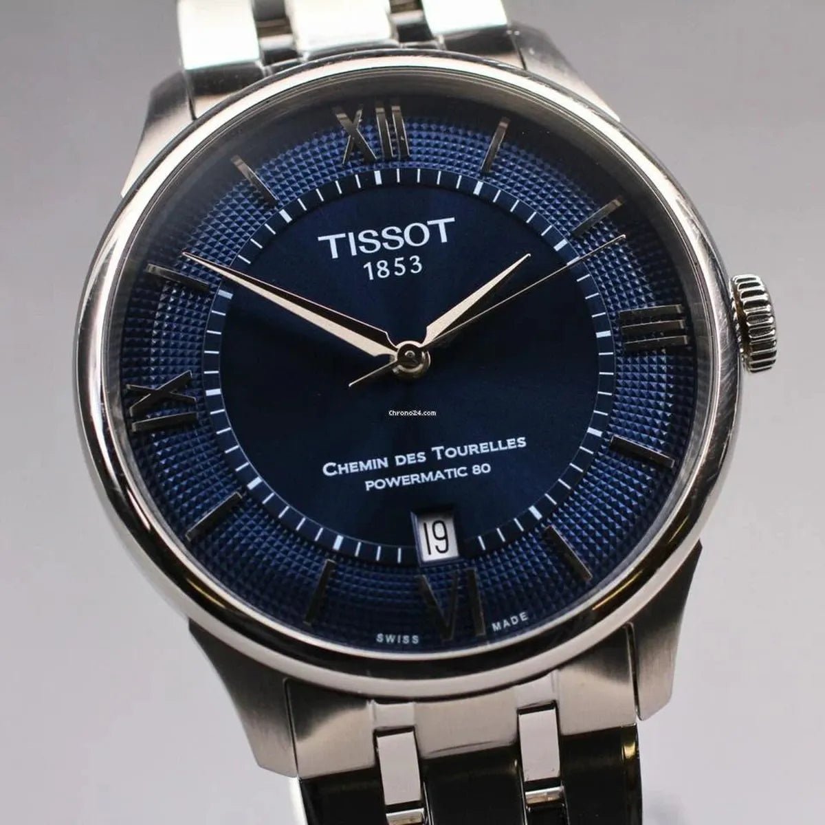 Tissot Chemin des Tourelles Powermatic 80 42mm Blue Dial Men's Watch T139.407.11.048.00 - Watch Enclave