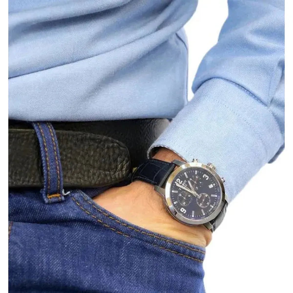 Tissot PRC 200 Chronograph 41mm Anthracite Dial Leather Men's Watch T055.417.16.047.00 - Watch Enclave