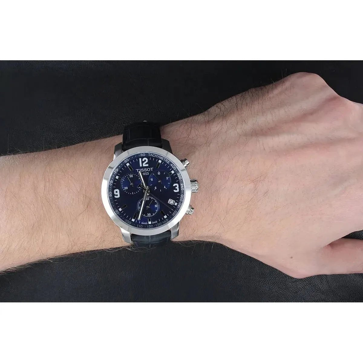 Tissot PRC 200 Chronograph 41mm Anthracite Dial Leather Men's Watch T055.417.16.047.00 - Watch Enclave