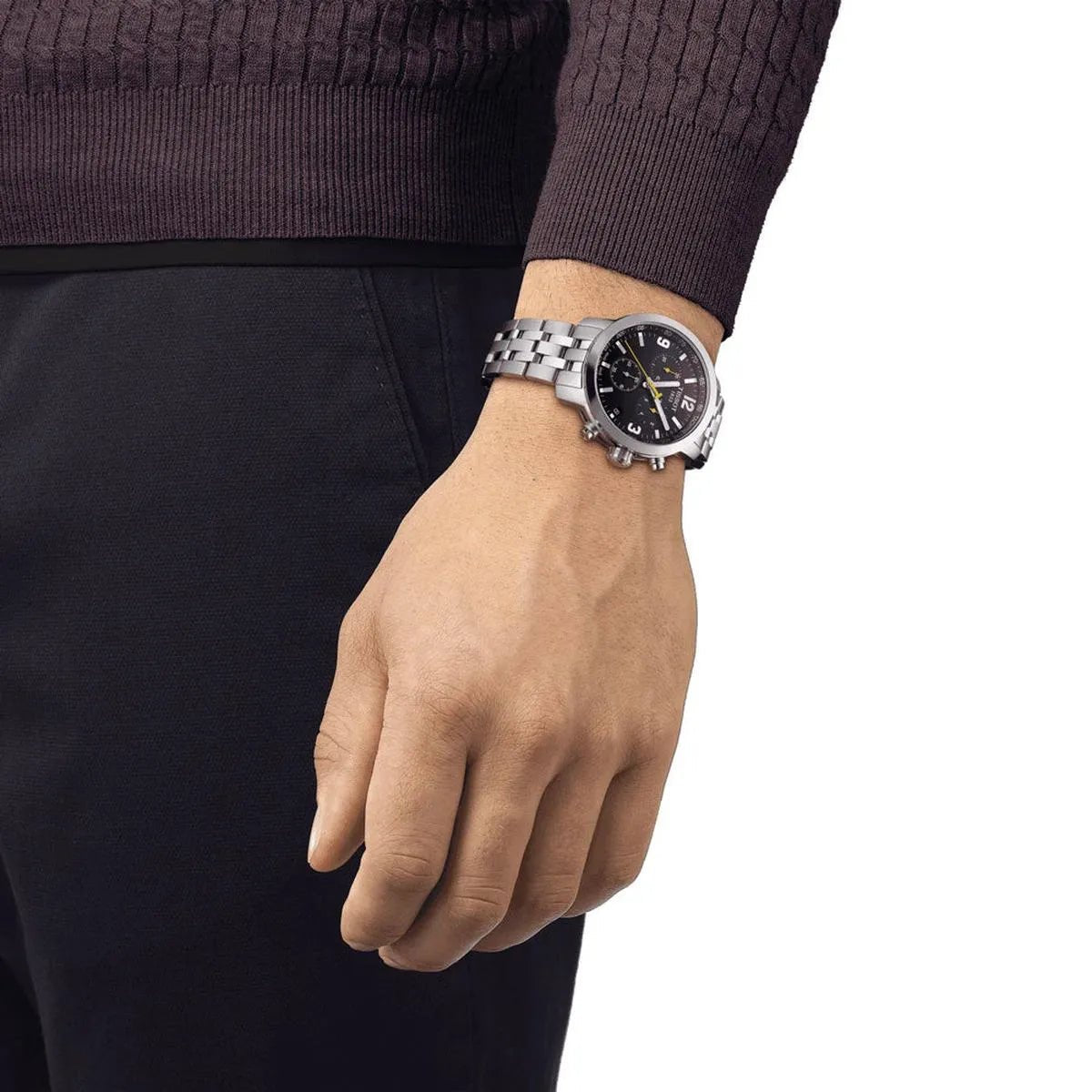 Tissot PRC 200 Chronograph 41mm Black Dial Men's Watch T055.417.11.057.00 - Watch Enclave