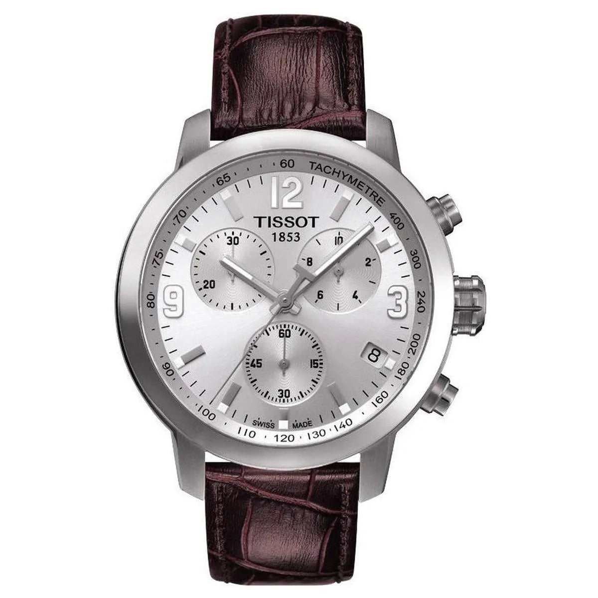Tissot PRC 200 Chronograph 41mm Blue Dial Leather Men's Watch T055.417.16.037.00 - Watch Enclave