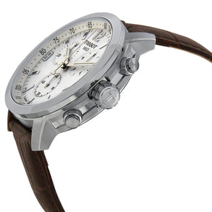 Tissot PRC 200 Chronograph 41mm Silver Dial Leather Men's Watch T055.417.16.017.01 - Watch Enclave