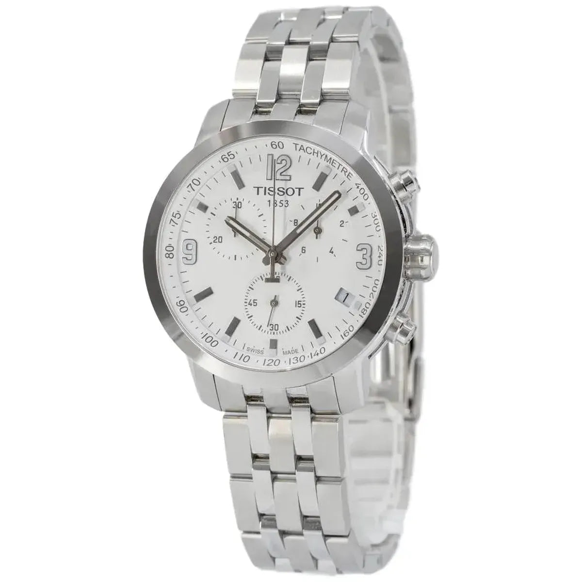 Tissot PRC 200 Chronograph 41mm Silver Dial Men's Watch T055.417.11.017.00 - Watch Enclave