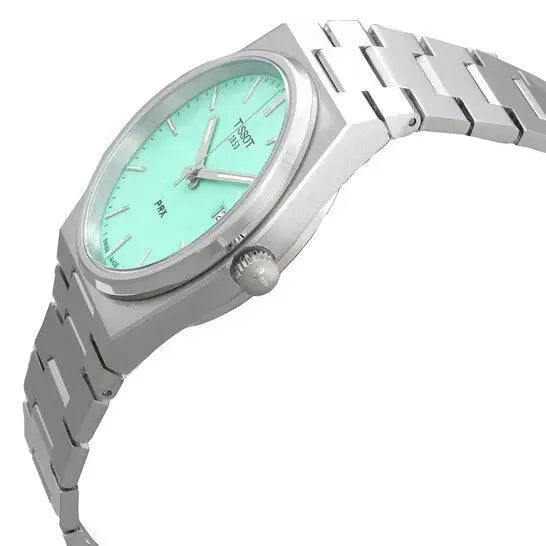 Tissot T137.410.11.091.01 PRX Quartz Light Green Dial Silver Steel Strap Watch for Men Tissot