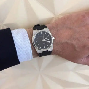 Tissot T137.410.17.051.00 PRX Black Dial Black Rubber Strap Watch For Men Tissot