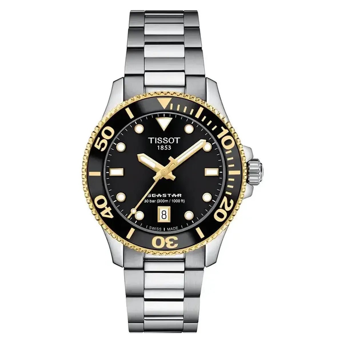 Seastar 1000 36mm Quartz Dial & Two Tone Steel Bracelet Watch