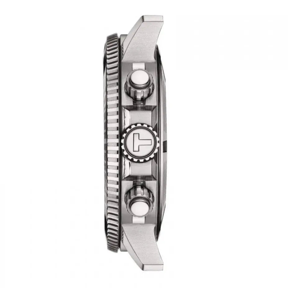 Tissot T120.417.11.041.01 Seastar 1000 Chronograph Driver Blue Dial Silver Steel Strap Watch For Men Tissot