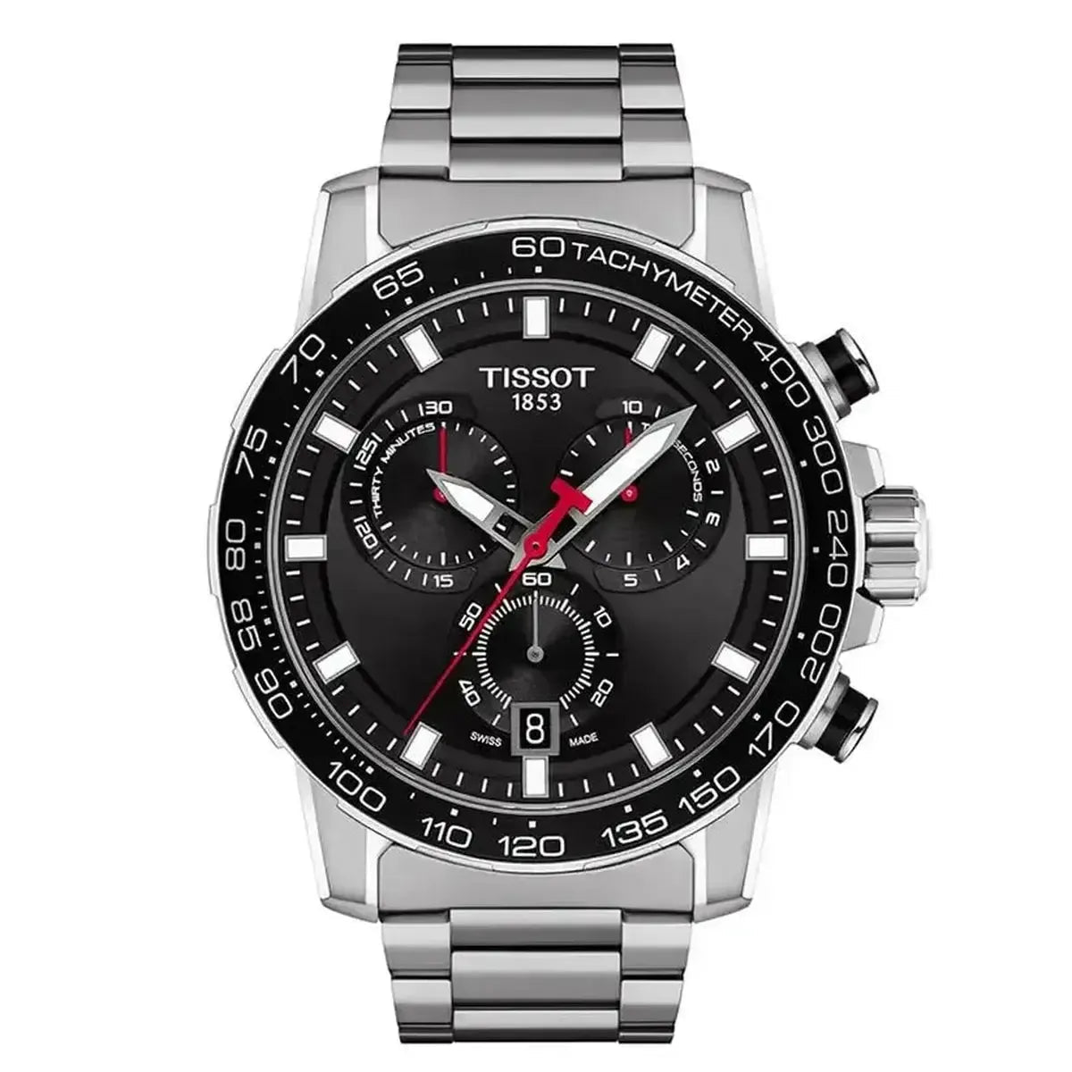 Supersport Chrono T125.617.11.051.00 Watch – 45.5mm Dial Stainless Steel Bracelet