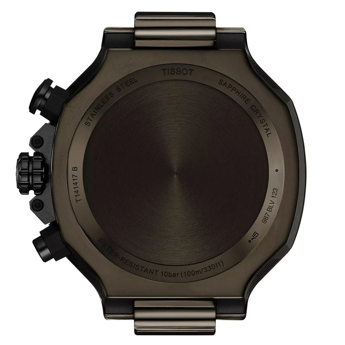 Tissot T - Race Quartz Chronograph 45mm Black PVD Green Strap Men's Watch T141.417.37.061.02 - Watch Enclave