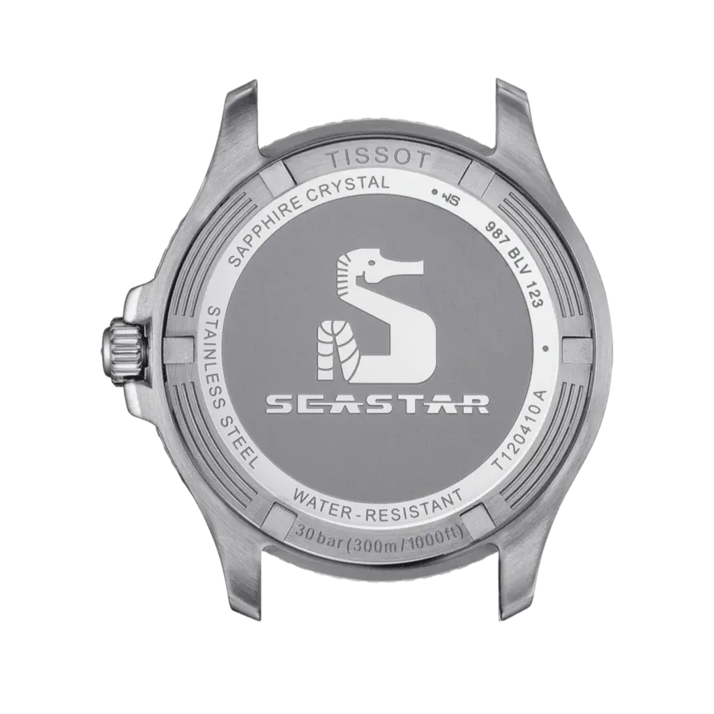 Tissot T120.410.11.041.00 Seastar 1000 Blue Dial Silver Steel Strap Watch For Men Tissot