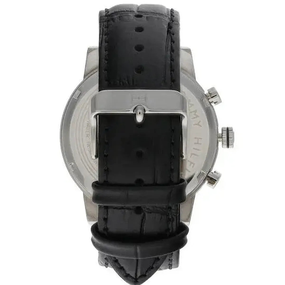 Tommy Hilfiger 1791401 Kane Quartz Black Dial Black Leather Strap Watch for Men Tommy Hilfiger