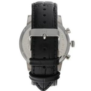 Tommy Hilfiger 1791401 Kane Quartz Black Dial Black Leather Strap Watch for Men Tommy Hilfiger