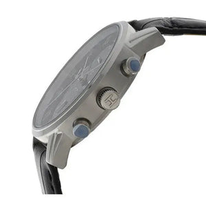 Tommy Hilfiger 1791401 Kane Quartz Black Dial Black Leather Strap Watch for Men Tommy Hilfiger