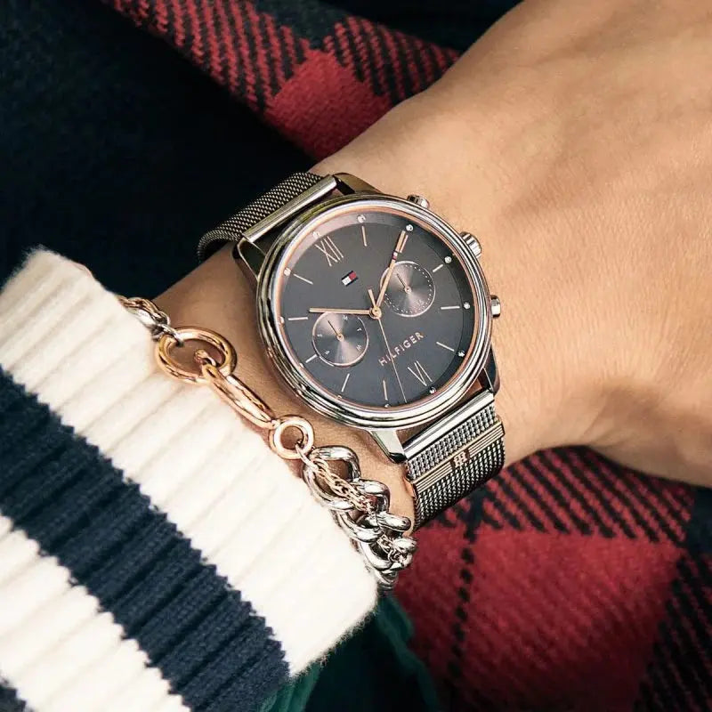 Tommy Hilfiger 1782304 Blake Quartz Grey Dial Silver Mesh Bracelet Watch for Men Tommy Hilfiger