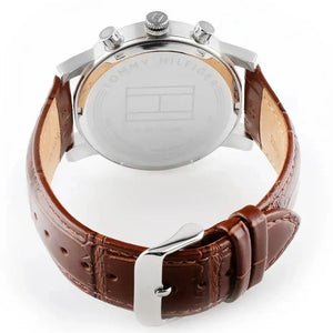 Tommy Hilfiger 1791400 Kane Chronograph White Dial Brown Leather Strap Watch for Men Tommy Hilfiger